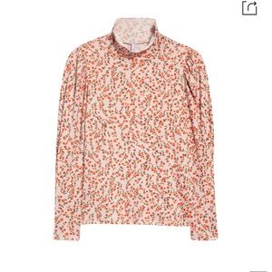 GOOD LUCK GIRL
Kids' Floral Print Turtleneck Top In Pink Ditsy Floral